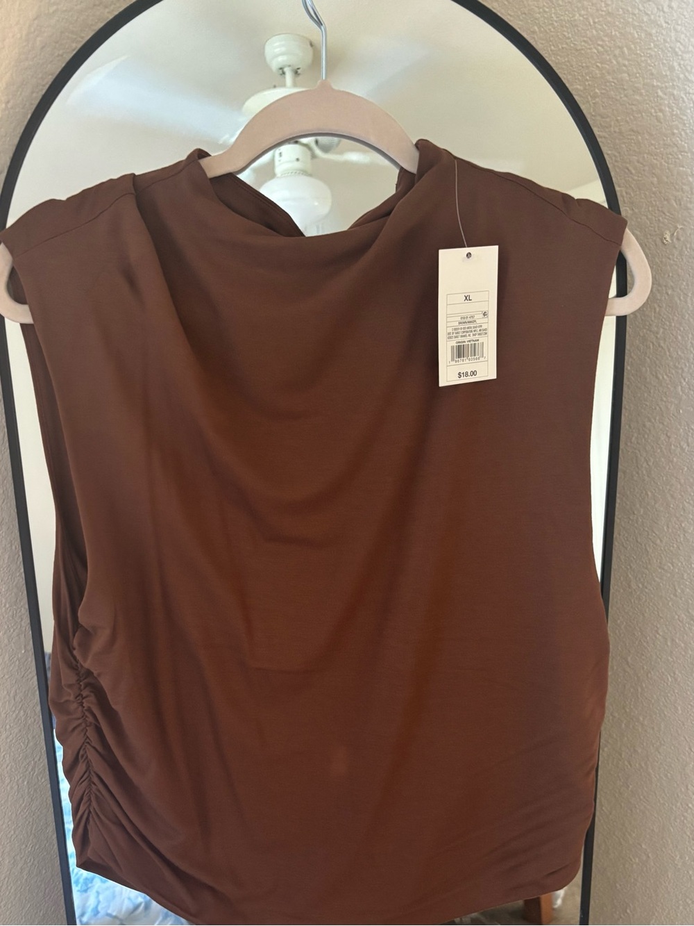 NWT Sleeveless Brown Women’s Top -